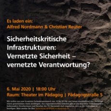 DenkRaum 1/20: Sicherheitskritische Infrastrukturen: Vernetzte Sicherheit – vernetzte Verantwortung? DenkRaum 1/20: Sicherheitskritische Infrastrukturen: Vernetzte Sicherheit – vernetzte Verantwortung?
