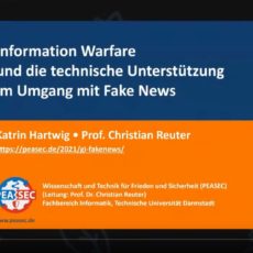 Pugwash Online Workshop: Cyber security and resilience against emerging national and international threats (talk by Katrin Hartwig and Christian Reuter) Pugwash Online Workshop: Cyber security and resilience against emerging national and international threats (talk by Katrin Hartwig and Christian Reuter)