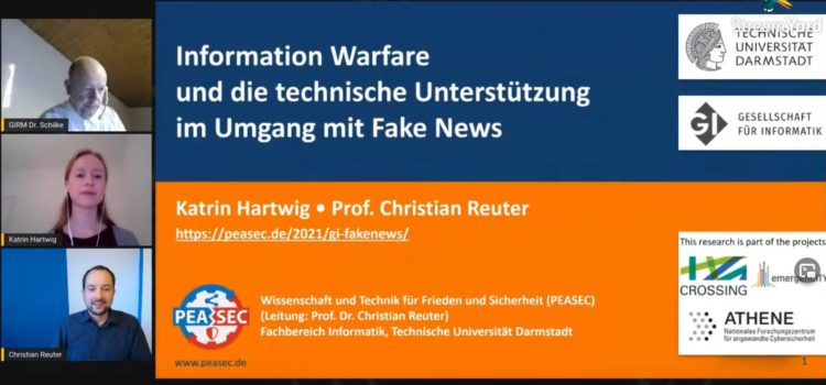 Pugwash Online Workshop: Cyber security and resilience against emerging national and international threats (talk by Katrin Hartwig and Christian Reuter)