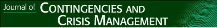 Call for Papers: Special Issue on Governing and Engineering Resilience in an Age of Disruption in the Journal of Contingencies and Crisis Management (JCCM) Call for Papers: Special Issue on Governing and Engineering Resilience in an Age of Disruption in the Journal of Contingencies and Crisis Management (JCCM)