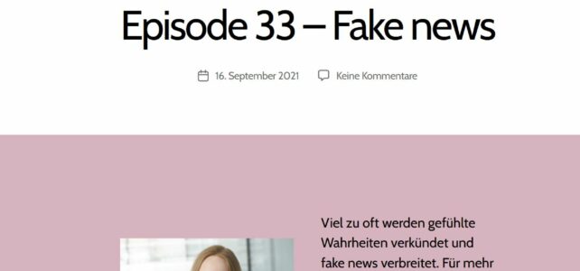 Datenaffaire: Der Podcast hinter den Kulissen der Datenanalyse – Episode 33: Fake News – mit PEASEC-WiMi Katrin Hartwig