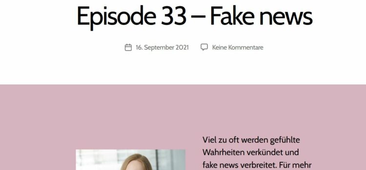 Datenaffaire: Der Podcast hinter den Kulissen der Datenanalyse – Episode 33: Fake News – mit PEASEC-WiMi Katrin Hartwig