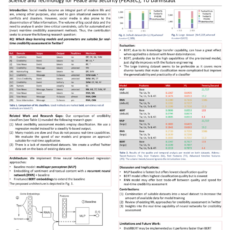 Ansatz zur Glaubwürdigkeitsbewertung in Twitter auf International Conference on Artificial Neural Networks (ICANN) vorgestellt Ansatz zur Glaubwürdigkeitsbewertung in Twitter auf International Conference on Artificial Neural Networks (ICANN) vorgestellt