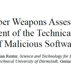 PEASEC-Veröffentlichung: Auf dem Weg zu einem Cyberwaffen-Bewertungsmodell