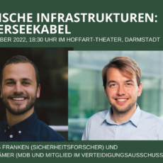 Öffentliche Podiumsdiskussion mit MdB Philip Krämer und Jonas Franken am 09.12.2022 in Darmstadt