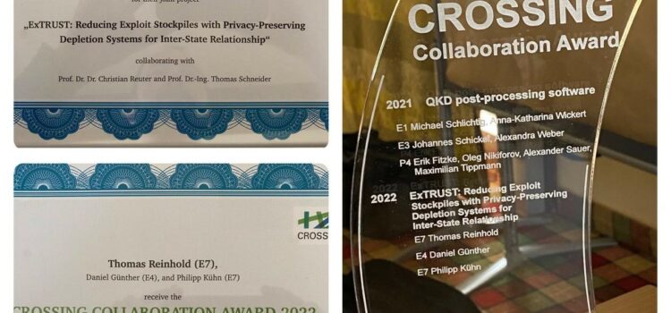 SFB-CROSSING-Collaboration Award für PEASEC und ENCRYTPO